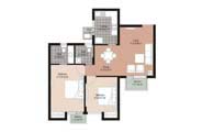 Floor Plan-2BR+2T-1100 sq.ft.