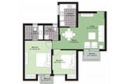 Floor Plans-2BR2T-1011 sq.ft.