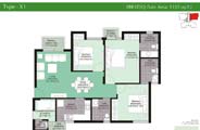 Floor Plan-3BR 3T SQ-1355 sq. ft.